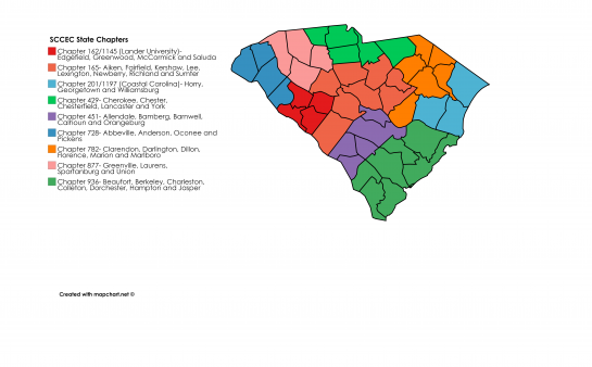 SCCEC State Chapters map